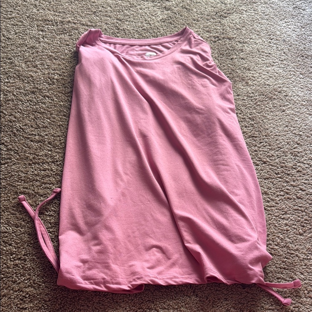 Pink Ruched Midi Slip Top